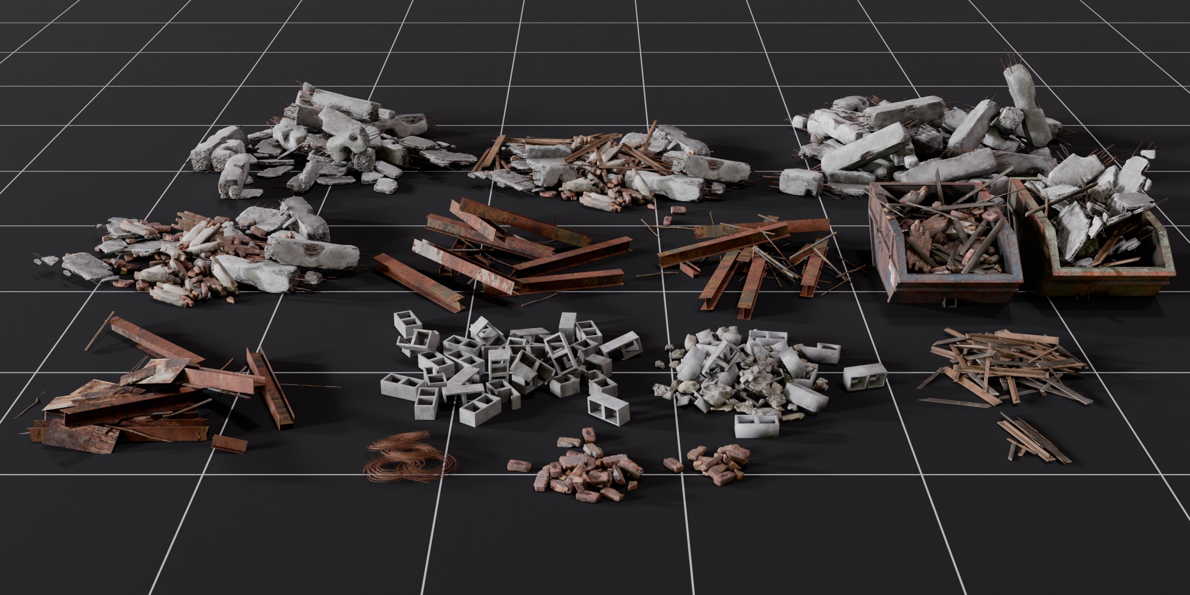 Construction rubble preview